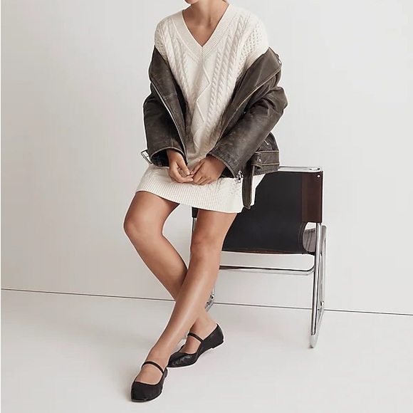 Madewell - CABLE-KNIT OVERSIZED MINI SWEATER DRESS - Picture 3 of 4